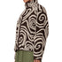 Obey Womens Swirls Jacquard Zip Jacket - Brown Multi - Streetart.fr