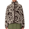 Obey Womens Swirls Jacquard Zip Jacket - Brown Multi - Streetart.fr