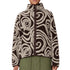 Obey Womens Swirls Jacquard Zip Jacket - Brown Multi - Streetart.fr