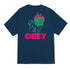 Obey World In Flame T-Shirt - Arbor Blue - Streetart.fr
