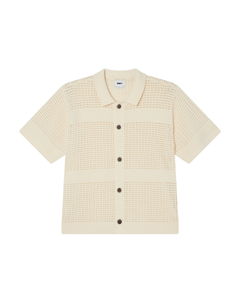 Obey Zach Sweater Shirt Chemise - Unbleached - Streetart.fr