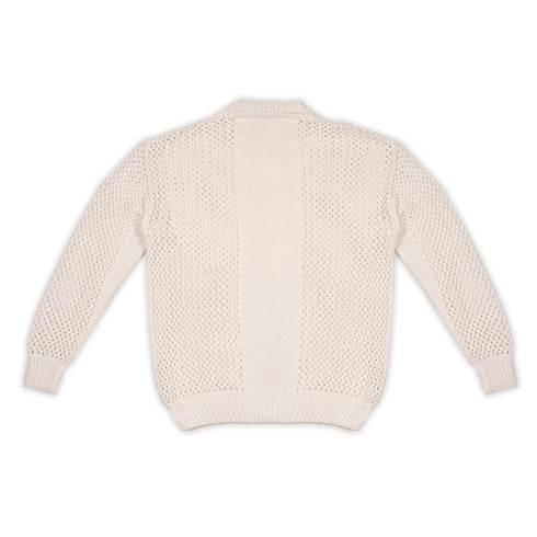 Octagon Web Knitted Sweater Sweatshirt - White - Streetart.fr