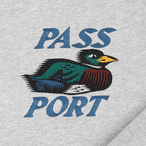 Passport Fast Duck Hoodie Sweat A Capuche - Ash - Streetart.fr