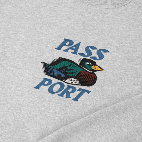 Passport Fast Duck Hoodie Sweat A Capuche - Ash - Streetart.fr