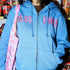 Passport Glint Hodie Zip Sweat A Capuche Zip - Wash Out Blue - Streetart.fr