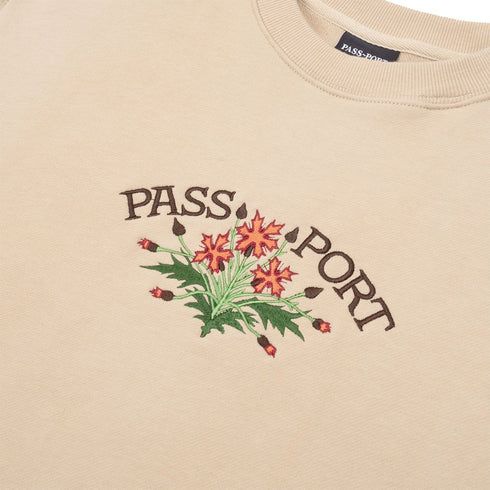 Passport Oragnic Bloom Sweater Sweatshirt - Sand - Streetart.fr