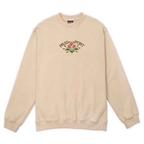 Passport Oragnic Bloom Sweater Sweatshirt - Sand - Streetart.fr