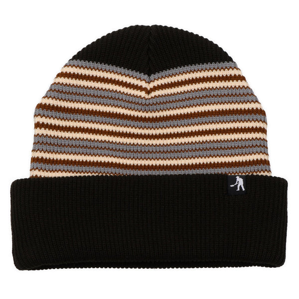 Passport Organic Cotton Stripe Beanie - Black - Streetart.fr