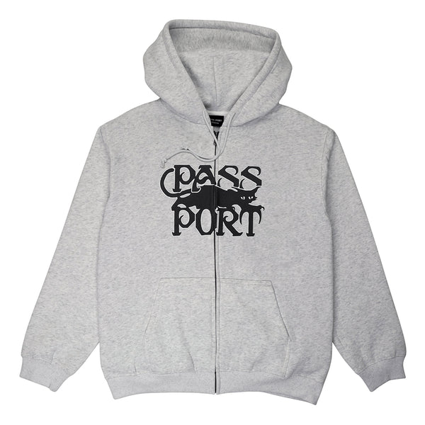 Passport Slinkin' Zip Hoodie Sweat A Capuche Zip - Ash - Streetart.fr