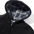 Butter Plaid Lined Zip-Thru Hood - Ash