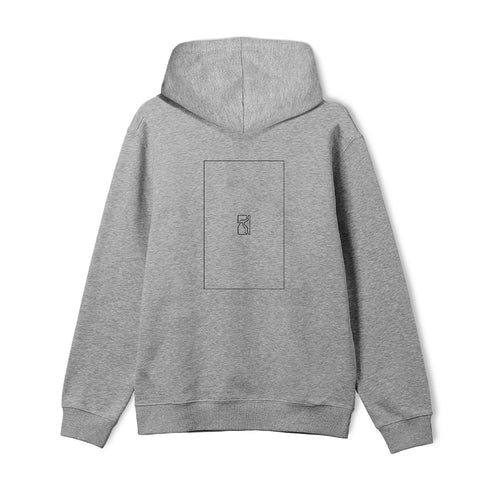 Poetic Collective Box Outline Hoodie Sweat A Capuche - Heather Grey - Streetart.fr