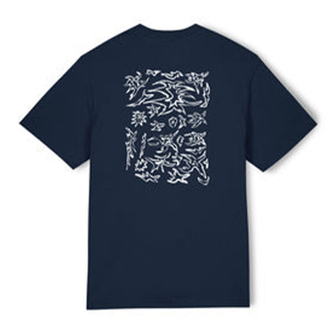 Poetic Collective Tribal T-Shirt - Navy - Streetart.fr