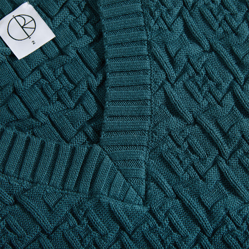 Polar Alex Vest Crewneck - Petrol Blue - Streetart.fr