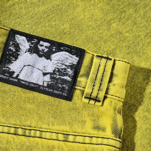 Polar Big Boy Angel Child Shorts - Lemon Black - Streetart.fr