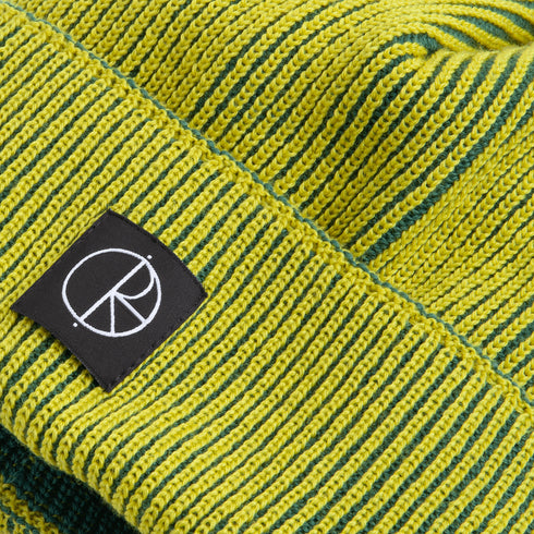 Polar Lines Merino Beanie - Chartreuse / Army Green — vue 3