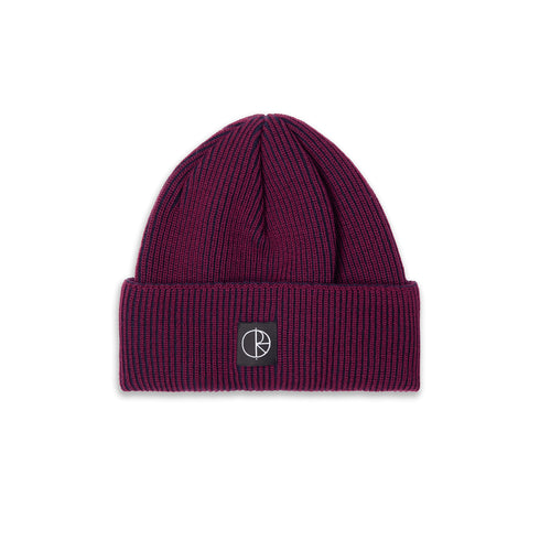 Polar Lines Merino Beanie - Wine / Navy — bonnet Polar Skate Co.