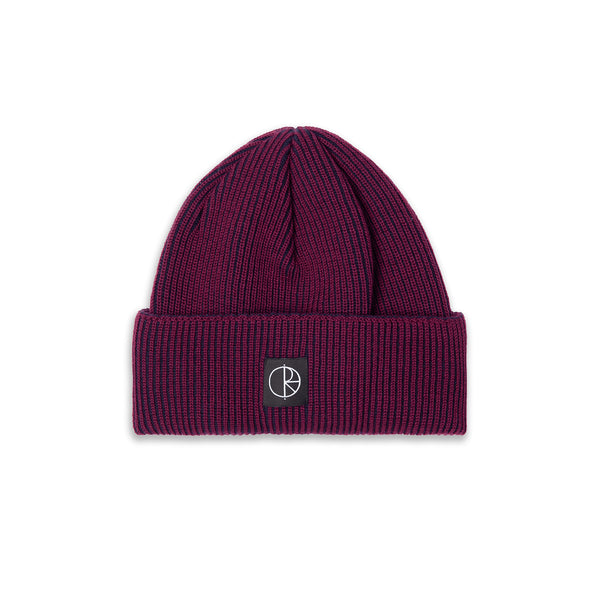 Polar Lines Merino Beanie - Wine / Navy — bonnet Polar Skate Co.