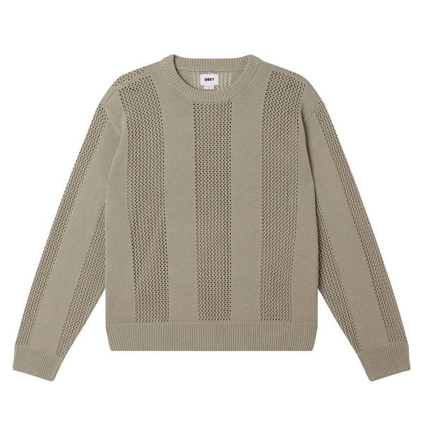 Obey Crochet Sweater - London Fog