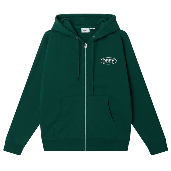 Obey Oval Zip Hood Zip - Rainforest