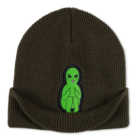 Ripndip Lord Alien Beanie Dark Olive - Streetart.fr