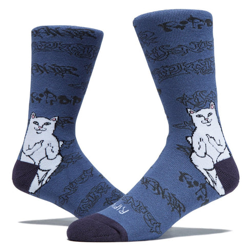 Ripndip Lord Nermal Socks Black - Streetart.fr