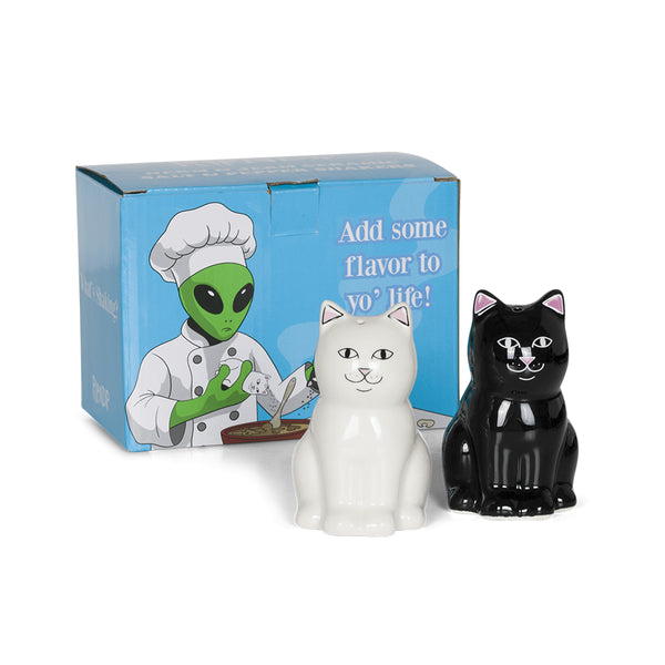 Ripndip Nerm Jerm Ceramic Salt & Pepper Shakers - White / Black - Streetart.fr