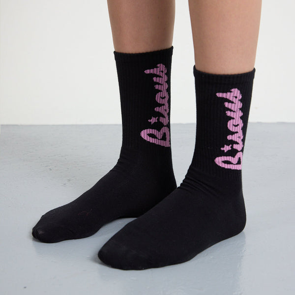 Bisous Lounge Socks - Black — chaussettes