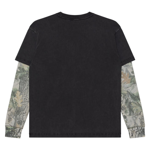 Obey Post 2Fer L/S T-Shirt - Dusty Black / Limo Multi