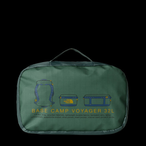 The North Face Base Camp Voyager Duffel 32l Duck Green /Shady Blue - Streetart.fr