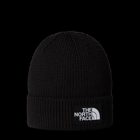 The North Face Tnf Logo Box Cuffed Beanie Bonnet - Black - Streetart.fr