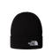 The North Face Tnf Logo Box Cuffed Beanie Bonnet - Black - Streetart.fr