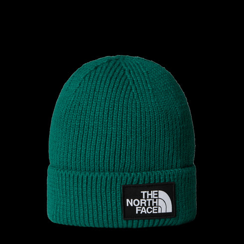 The North Face Tnf Logo Box Cuffed Beanie Bonnet - Evergreen - Streetart.fr