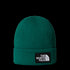 The North Face Tnf Logo Box Cuffed Beanie Bonnet - Evergreen - Streetart.fr
