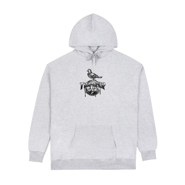 Thrasher X Antihero Cover The Earth Sweat A Capuche - Ash Grey - Streetart.fr