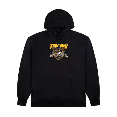 Thrasher X Antihero Eaglegram Sweat A Capuche - Black - Streetart.fr