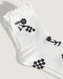 Vans Sereno Lace Crew Socks - Marshmallow / Black - Streetart.fr