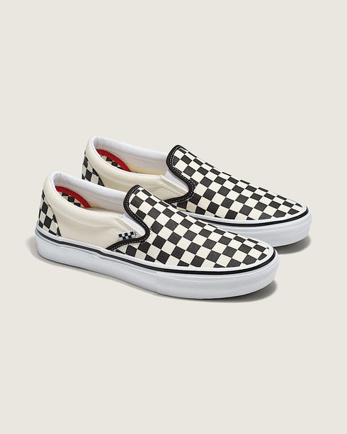 Vans Skate Slip-On Pro (Cherckerboard) - Black / Off White - Streetart.fr