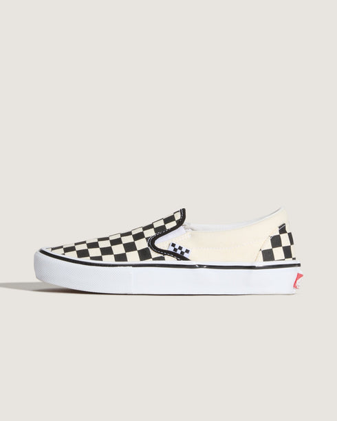 Vans Skate Slip-On Pro (Cherckerboard) - Black / Off White - Streetart.fr