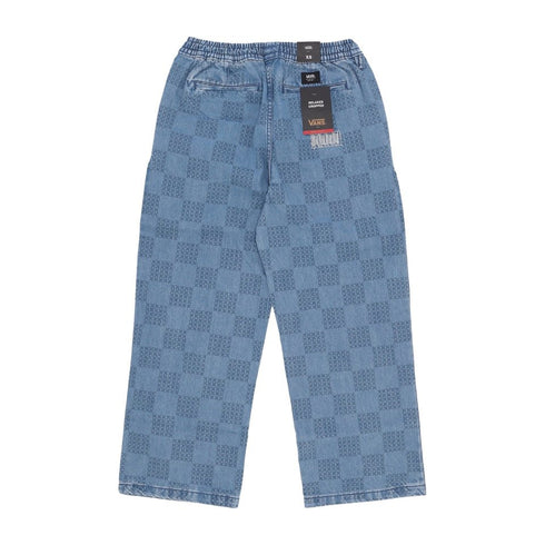 Vans Wm Mened Chek Denim Loose Crop Pant Check Denim Stone — vue 2