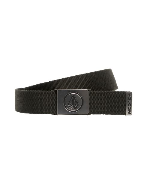 Volcom Circle Web Belt - Rinsed Black - D5912601-RIB