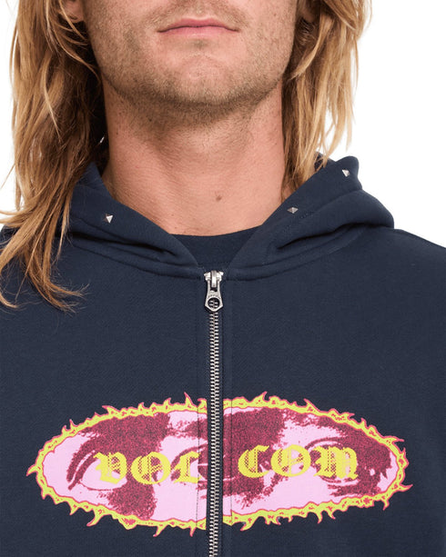 Volcom Clairvoyance Sweat Zip - Marine - Streetart.fr