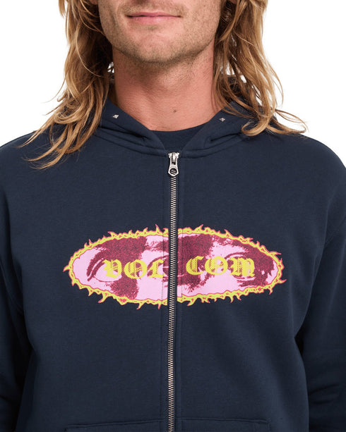 Volcom Clairvoyance Sweat Zip - Marine - Streetart.fr