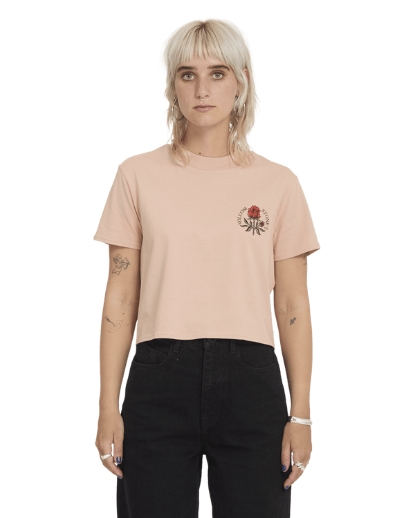 Volcom Dial Crop T-Shirt - Misty Rose