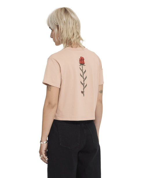 Volcom Dial Crop T-Shirt - Misty Rose - Streetart.fr