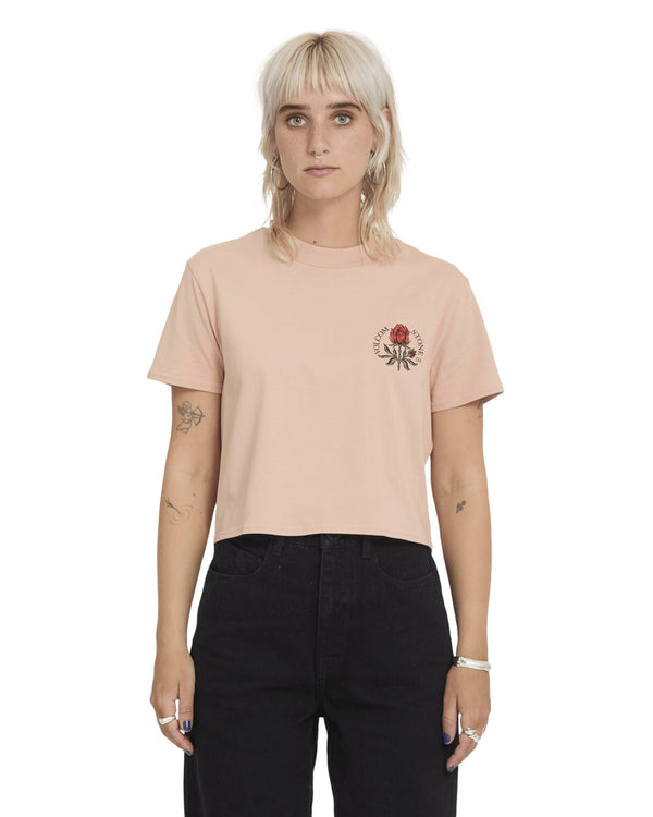 Volcom Dial Crop T-Shirt - Misty Rose - Streetart.fr