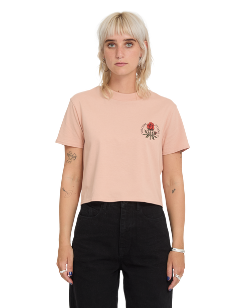 Volcom Dial Crop T-Shirt - Misty Rose - B3532602-MSR