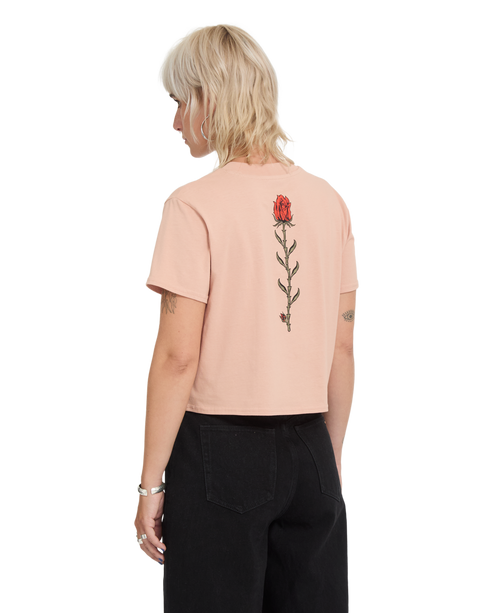 Volcom Dial Crop T-Shirt - Misty Rose - B3532602-MSR