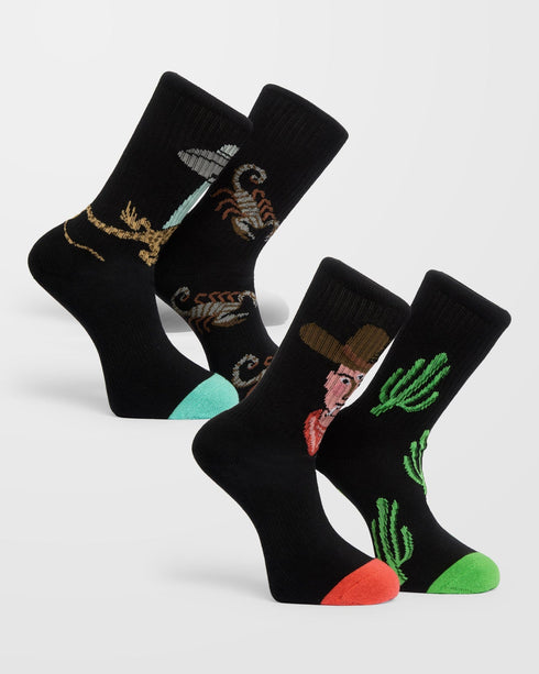 Volcom Fa Mickey Mason Sock 4Pc - Multi - Streetart.fr