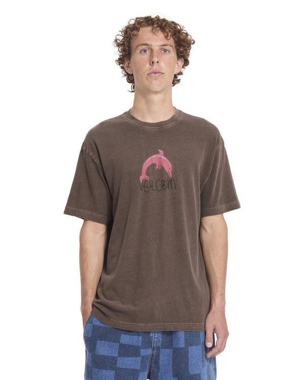 VOLCOM FA OZZY 3 DOLPHIN T-SHIRT - RAISIN - Streetart.fr