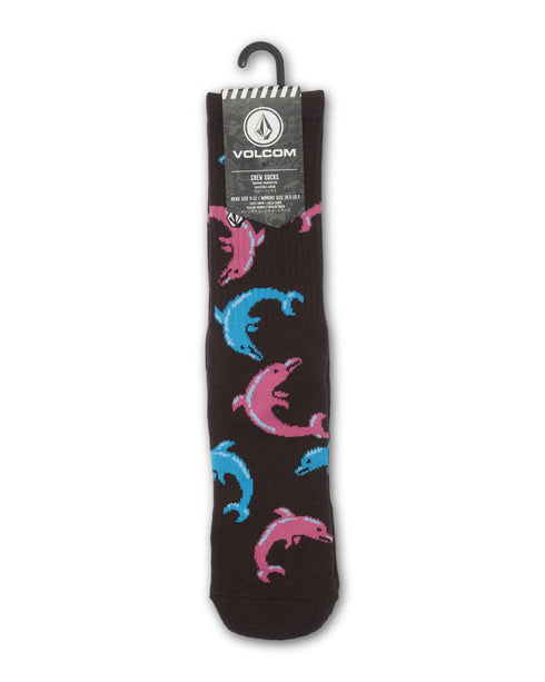 Volcom Fa Ozzy Dolphin Sock -Raisin - Streetart.fr